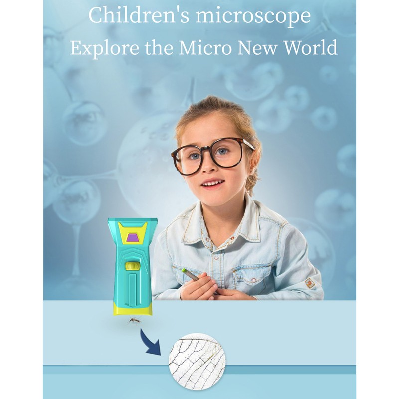 Children Handheld Digital Microscope 3inch Screen 10 to 800x Magnification