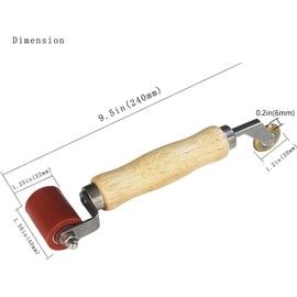 𝐉𝐔𝐍𝐋𝐈𝐗𝐍 Seam Roller Kits, 40mm Silicone Seam Roller with 6mm Brass Detail Penny Roller for PVC/TPO/EPDM Single Ply Roofing Tape