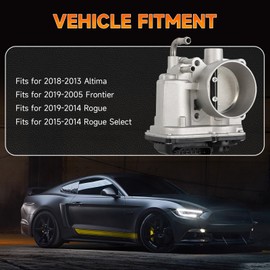 INGKAN 16119-3TA0A Electronic Throttle Body Fits for Nissan Altima 13-18/ Frontier 05-19/ Rogue 14-19/ Rogue Select 14-15 2.5L l4 DOHC OE 16119-EA000 16119-EA00A 16119-EA00B 16119-EA00C 16119-EA00D