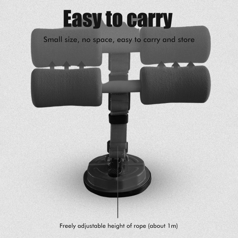 Hamstring Curl Strap with Suction Cup Portable Adjustable Sit Up