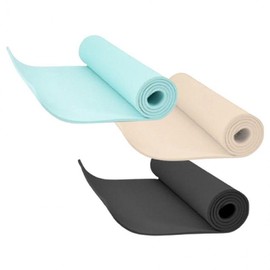Non-Slip TPE Yoga Mat 8mm 1P Home Pilates Sports Sand Beige