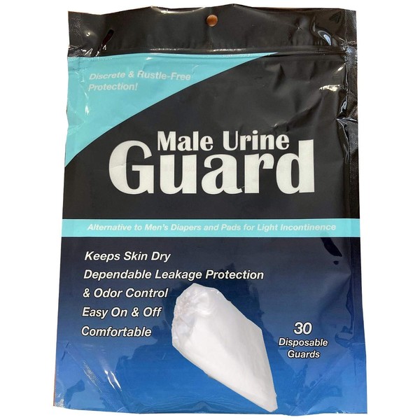 Male Urine Guard, JMP Absorbent Incontinence Pouch, Bag of 30