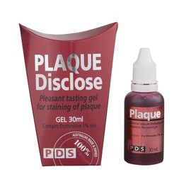 PDS Plaque Disclose Disclosing Gel Solution Bottle 30ml | Red Colour | Raspberry Flavour | 1 Bottle