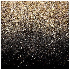 CHAIYA 10X10ft Black and Gold Photo Booth Backdrop - Perfect Party Decoration Backdrop for Graduation, Birthday, Weddings, New Year Party Backdrop
