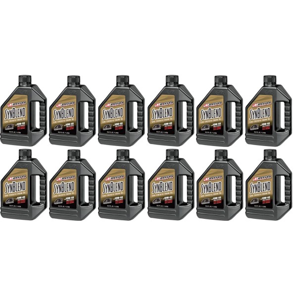 Maxima 12 Liter Bottles Maxima Synblend 10W-40 Synthetic Blend Motorcycle