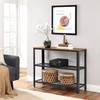 VASAGLE 40" Industrial Console Table, 3 Tier Entryway Table with
