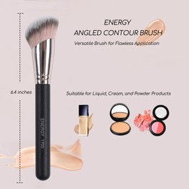 ENERGY Precision Dual Sided Eyebrow Brush For Shaping,Defining,Grooming and Lifting Brows,Applying Brow Wax & Gel,Vegan & Cruelty-Free