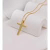 LYSphoenix 14k Gold Plated Silver Cross Necklace for Women Trendy