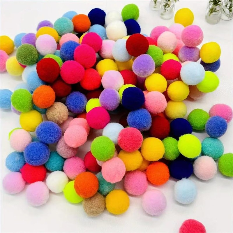 50 pcs 2 cm Pompon Morbidi in Poliestere, Pompon in