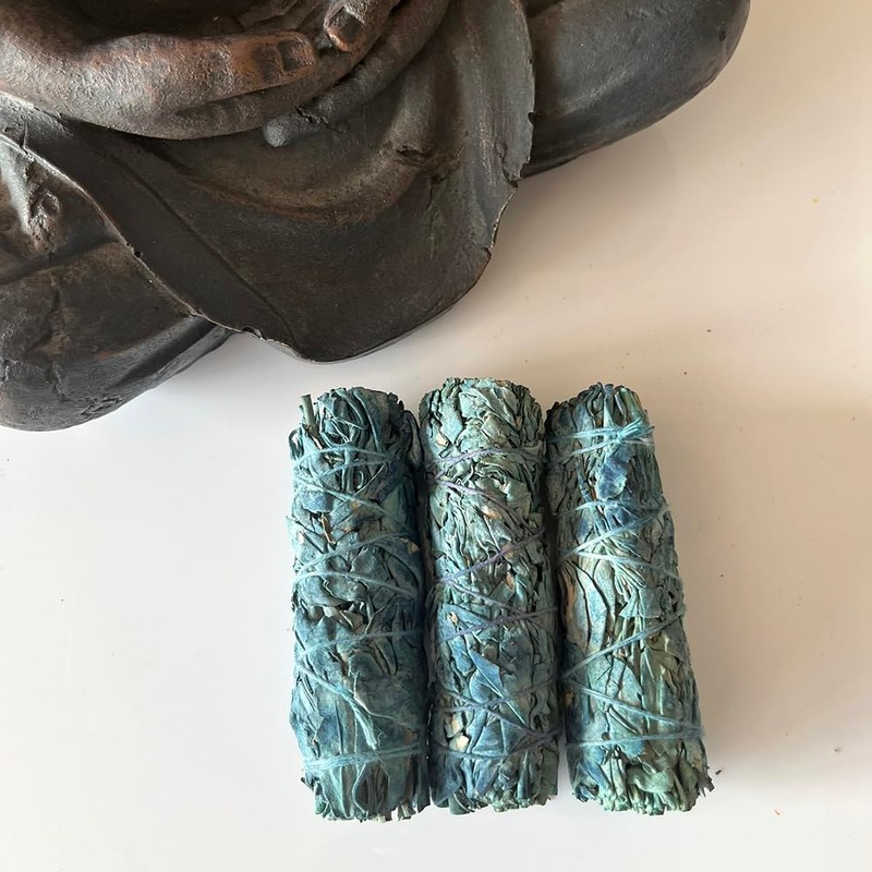3x Nag Champa White Sage 4" Smudge Sticks