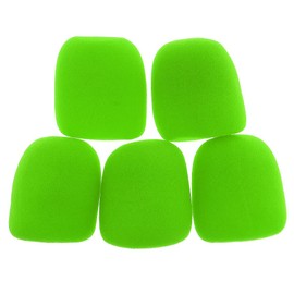 OriGlam 5pcs Thick Foam Mic Covers Handheld Microphone Windscreen, Washable Pop Filter Microphone Cover for KTV Performance (Green)