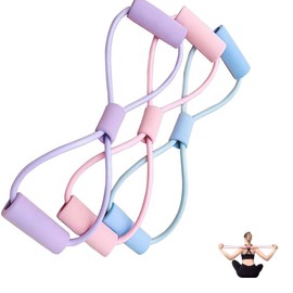 Resistance Bands with Handles, Arm Figure 8 Resistance Band, Pull Rope for Full,Body Workouts, Stretching Expand Bands for Back and Shoulder, Chest Expander, Fitness Elastic Bands for Women Men