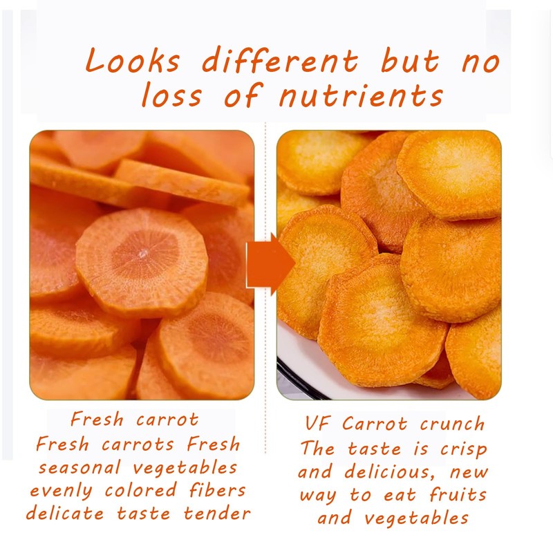 Carrot slices 7.05oz, vegetable dried instant carrot slices dried vegetables200g