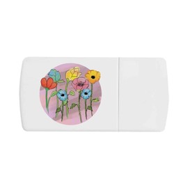 'Selection of Wildflowers' Pill Box with Tablet Splitter (PI00034959)