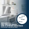 (2 Pack)24" x 30" Reversible Metal Backsplash Matching screws |