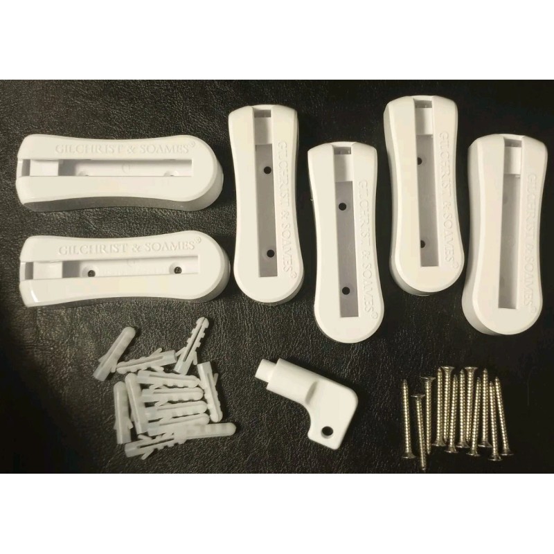 Gilchrist & Soames 6 Mini Disappearing ABS Bracket Screw Mount