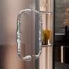 BRIXWELL Shower Door Handle Back to Back Mount, Satin Chrome