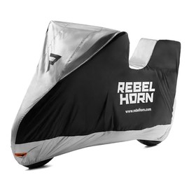 REBELHORN Shelter Top Case Motorcycle Cover | Durable Polyester | Motorcycle Case Compatible | Two Holes for Anti-Theft Chain | Figure-hugging Fit