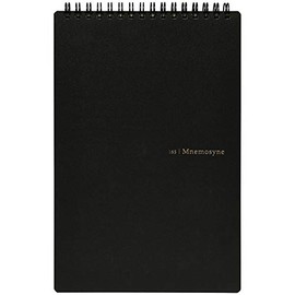 Maruman MNEMOSYNE Cuaderno de 9.06 x 5.83 pulgadas (vertical A5), cuadrícula de 5 mm, doble cara, 70 hojas (N165)