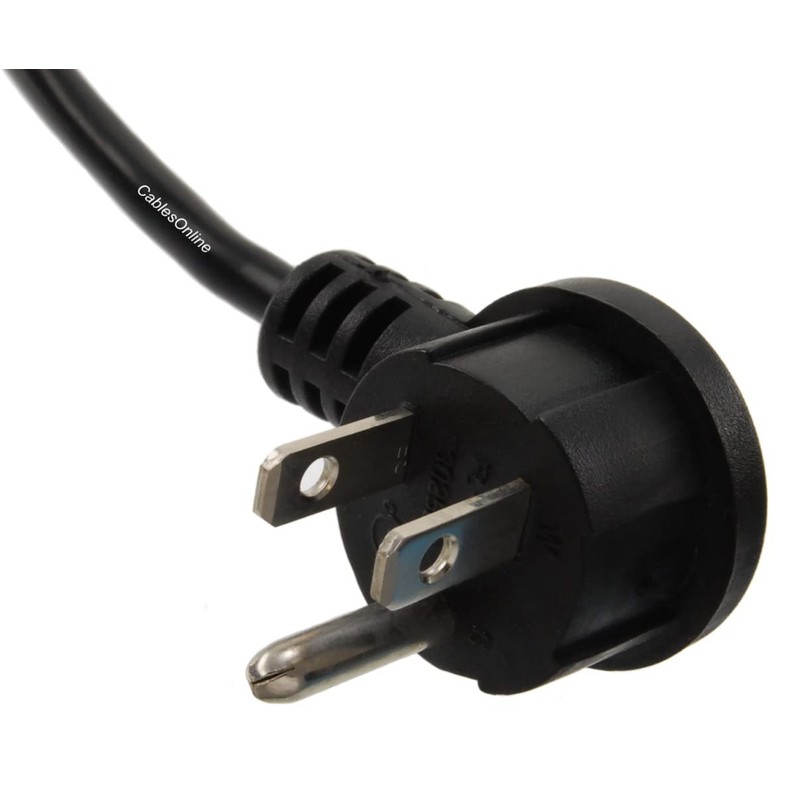 CablesOnline, 2-Pack 1ft Right-Angle NEMA 5-15P to IEC C13 Short