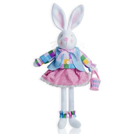 MOPQMKT Easter Bunny Doll Rabbit Plush Rabbit 48 cm Soft Plush Stuffed Toy Doll Easter Decoration Home Holiday Spring Party Accessories Accompaniment Toy