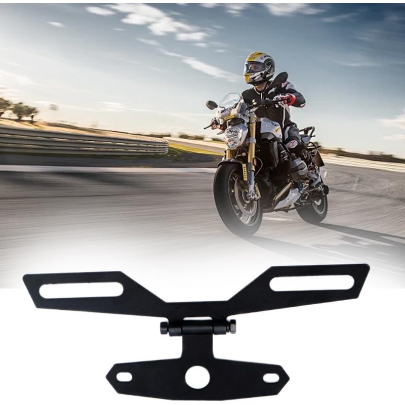 Motorcycle License Plate Bracket, Adjustable Motorcycle License Plate Holder, Folding