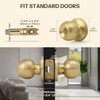 LOQRON Ball Design Door Knob with Keys and Lock, Keyed