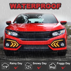 LED Daytime Running Lights (DRL) & Fog Lights for Honda Civic 10th Gen 2016-2020 Hatchback