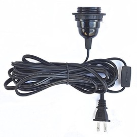 Happy Sales HSCORD-B Hanging Lantern Cord 15'L Black (Ul Listed),