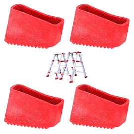 4 Pieces Replacement Ladder Caps Foot Caps Wear-resistant Ladder Foot Caps Wooden Ladder Protective Caps Non-Slip Feet Rubber Ladder Feet Non-Slip Ladder Foot Cover for Home Workers Folding Ladder