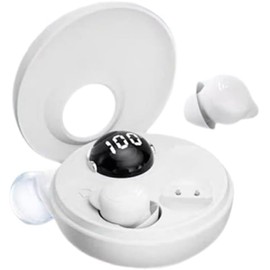 JNXIKOU Invisible Wireless Bluetooth Ear Buds for Sleeping Noise Cancelling Mini Earbuds,Discreet in-Ear Tiny Earphones for Sleeping,Hidden Earbuds for Small Ears Sleeping,Working,Hiking White