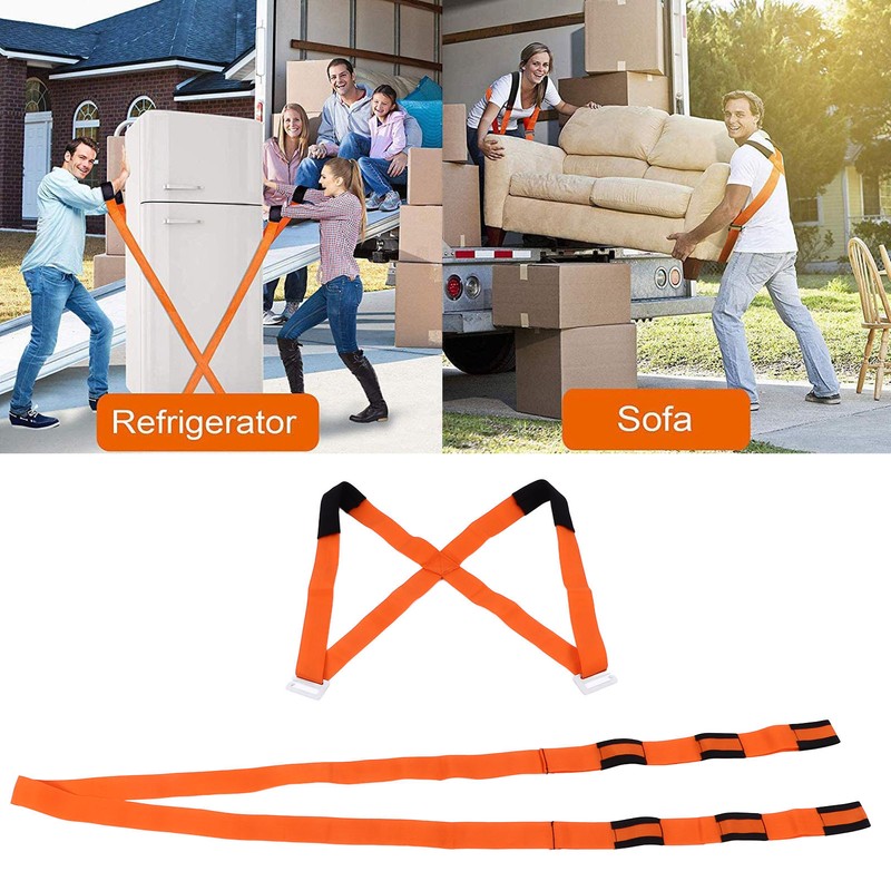 4PCS Forklift Lifting Moving Strap Furniture Transport Belt Shoulder Forearm