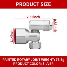 2 pieces 235486 7/8 inch Thread Swivel Joint Fits for Airless Paint Spray Sprayer Gun 360 Degree Rotation (2 /Pack)