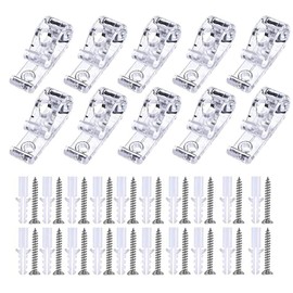 10pcs Roller Shade Clear Saftey Chain Retainer and Cord Guide Fixation Hook P Clip for Roller Blinds Cord Loop and Bead Chain