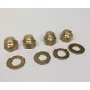 diycycleparts 4 BRASS HARLEY SHOVELHEAD FLAT TOP HAT CAP ROCKER
