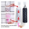 HLIWS Garbage Storage Bag,Plastic Bag,Hanging Storage Organiser,2 pcs,white and black,11