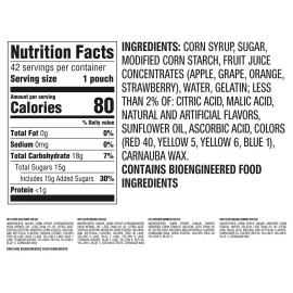 Skittles Fruit Snacks, Original, 0.8 oz, 42-count