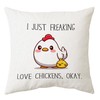 Sidhua Farmhouse Chicken Themed Pillowcase Decorations for Home, I Just
