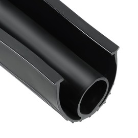 MYFULLY Garage Door Bottom Seal Rubber U-shaped Weather Stripping Kit Replacement, Weatherproofing Universal Sealing for Doors, Black (1/4 Inch T-End, 20FT Long)