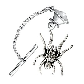 Antique Pewter Spider Tie Tack A006TT