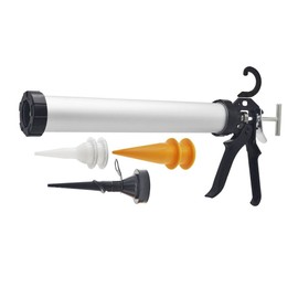 ZHTOOL 600ml Caulking Gun with Aluminum Barrel for 10oz/20oz Sausage Pack,10oz Cartridge and Bulk Application