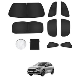 8PCS Window Shades for Ford Escape(2020-2025) Accessories – Full Coverage Sun Shade for Side Windows, Rear Triangular & Windshield – UV Protection & Privacy for Camping, Napping, Relaxing