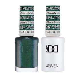 DND Gel Polish Set, Green Collection, UV/LED Gel Polish and Air Dry Nail Lacquer, Matching Chip-Free Polish Duo, 766 Mistletoe Mania, 0.5 Fl Oz