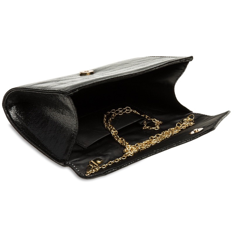 Caspar TA424 Stylish Elegant Women's Metallic Envelope Clutch Bag Evening