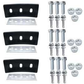 QYandRH (3 Sets) Universal Stainless Impeller Modification Rubber Kits 1/4inch 3-Blade for Snow Blower for Modifies 2-Stage Machine