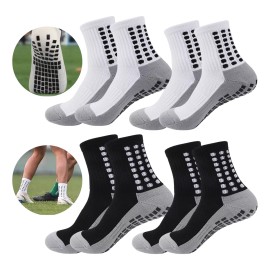 Veraly Set 4 Par Calceta Media Antideslizante Tipo Trusox Deporte F