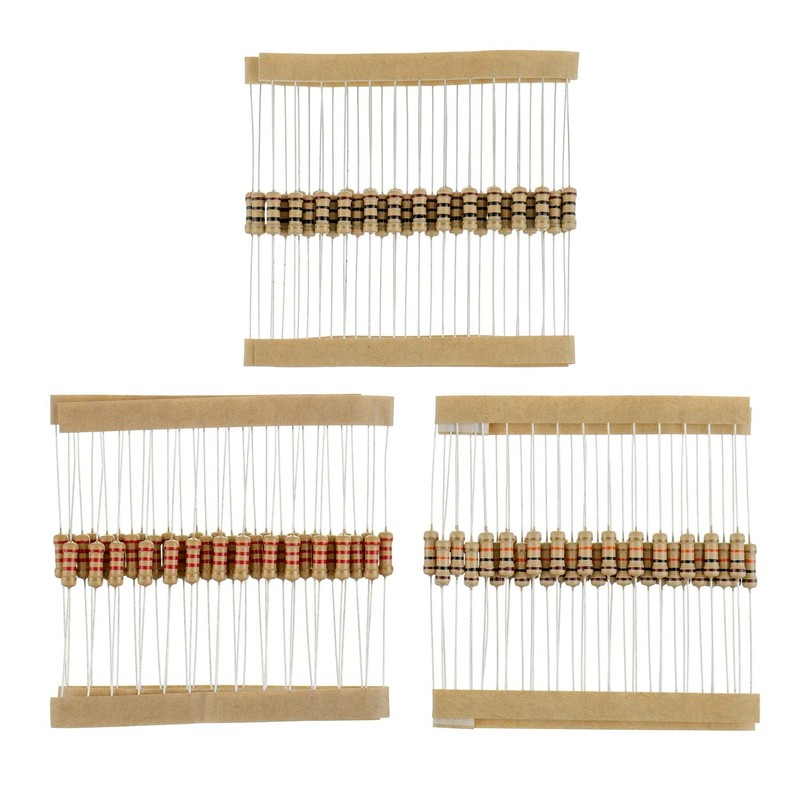 BOJACK 1000 Pcs 25 Values Resistor Kit 1 Ohm-1M Ohm