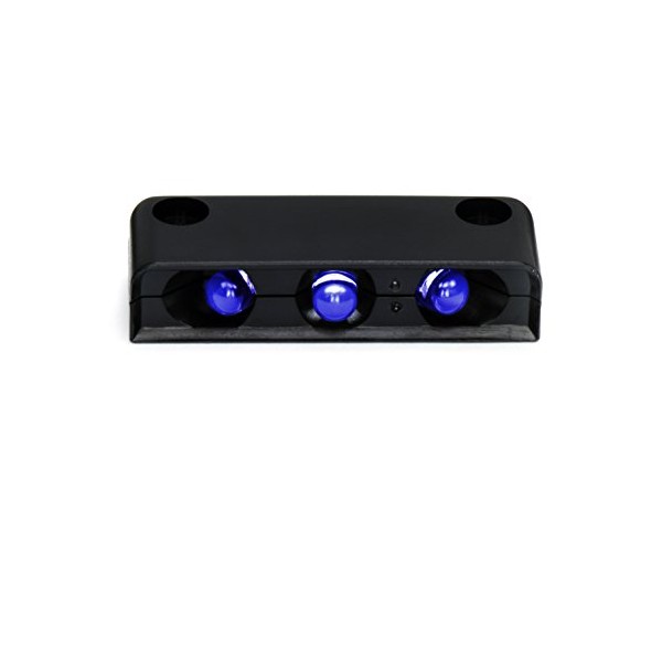 Innovative Lighting 3-Blue LED Screw Mount Step Light with Black Case