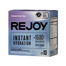 Rejoy Paquetes de Electrolitos En Polvo Suplemento De Hidratación Instantanea Con 6 Tipos de Electrolitos y Vitamina C Sin Azúcar Vegano Sin OGM Sin  
