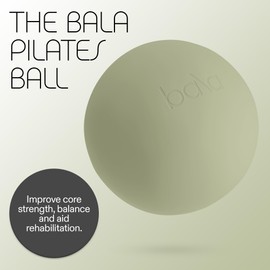 Bala Non-Weighted Exercise Ball (Sand) - 8" Yoga Ball for Barre, Stretching, Strength & Core Training - Small Pilates Ball Workout Accessory with Mini Pump for Home Gym & Fitness Routines